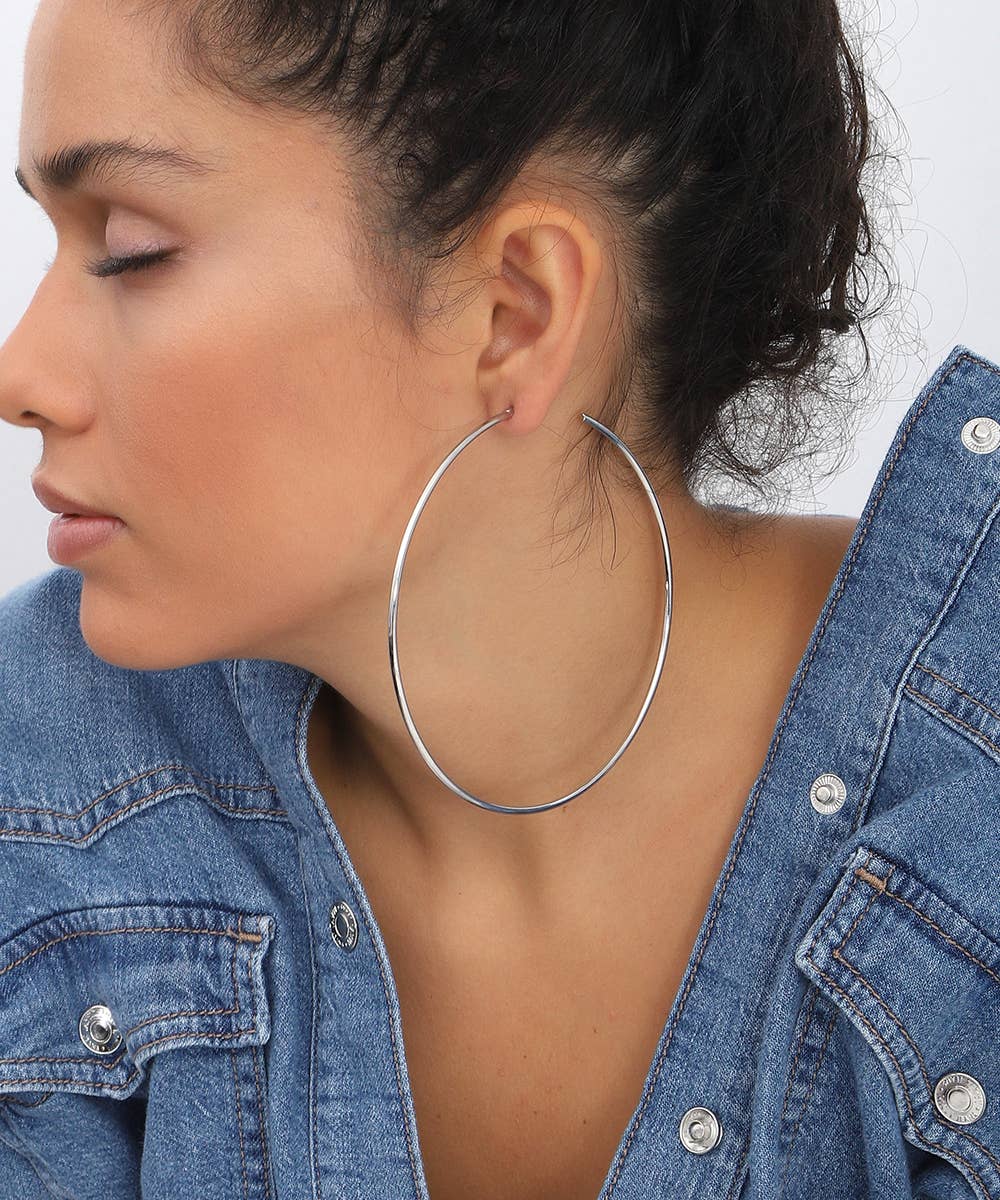 Silvertone Hoops