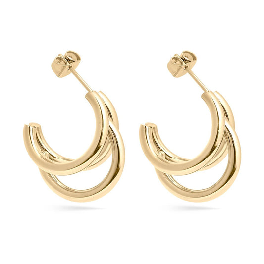 3-Tier Statement Huggie Hoop Earrings