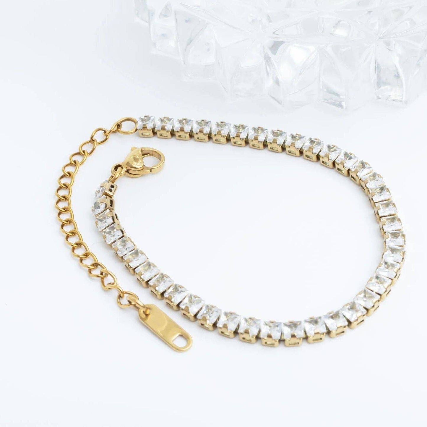 Emerald Tennis Chain Bracelet