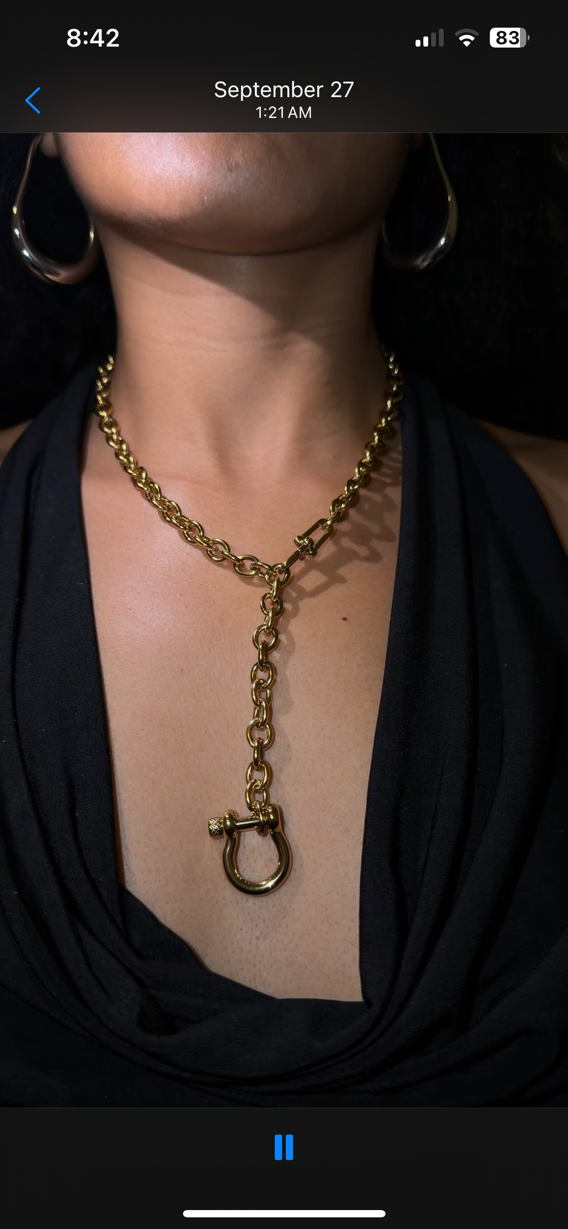 Horse Shoe Y Chain