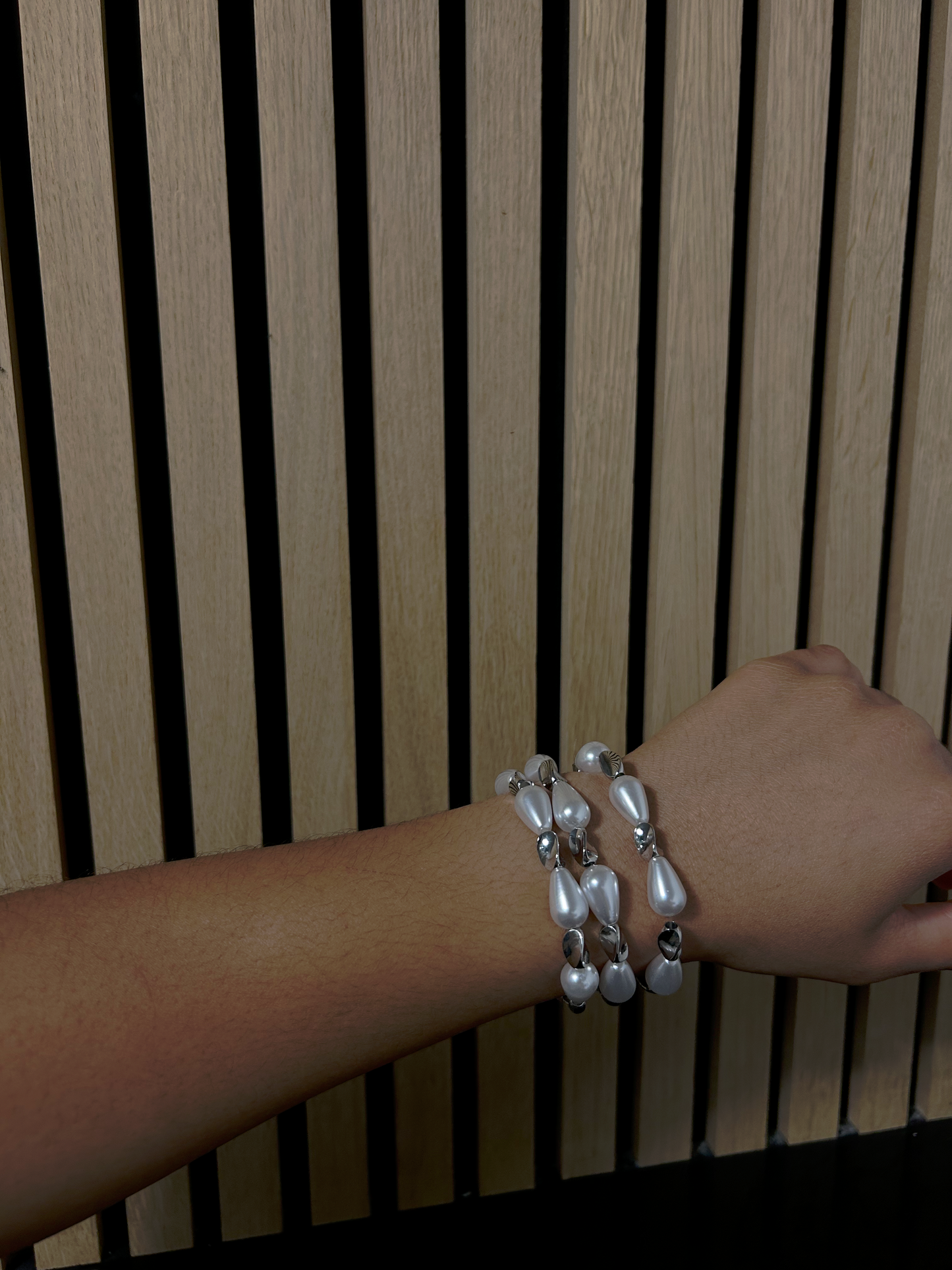 Abstract Pearl Bracelet