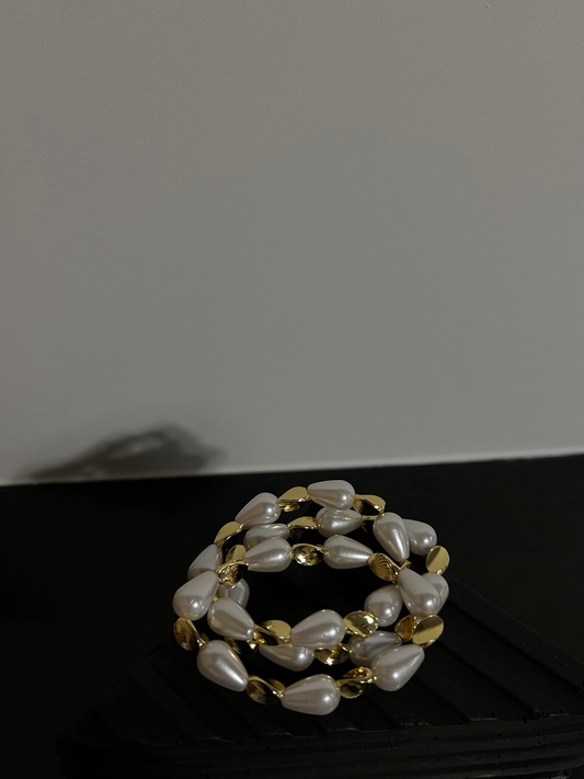 Abstract Pearl Bracelet